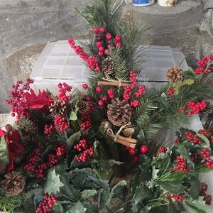 Festive Red and Green Decorative Stems NEW